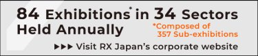 RX Japan, Organiser of IOFT, organises 94 exhibitions annually. (Composed of 363 Sub-exhibitions) Since August 2020, over 1,105 exhibitors from 44 countries/regions exhibited by Remote Exhibiting